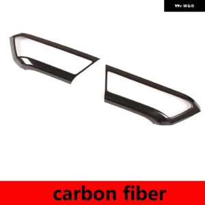 ランドローバー ディフェンダー 90 2020-23 ABS マットブラックドアインナーハンドルフレームトリムカバー ステッカー カー - carbon fiber