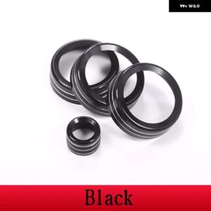 ランドローバー ディスカバリースポーツ 2015-2019 合金レッドカーエアコンオーディオノブリング カバー トリムカー - black