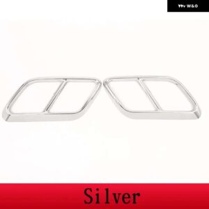 レンジローバーレンジローバーヴェラール 2017 2018 2019 20 304 ステンレス/ブラックマフラーカバー トリムカー - Silver