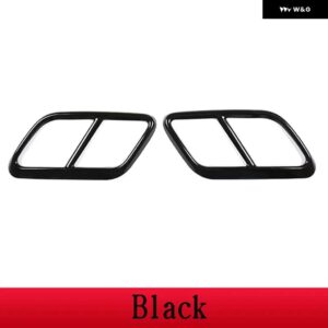 レンジローバーレンジローバーヴェラール 2017 2018 2019 20 304 ステンレス/ブラックマフラーカバー トリムカー - Glossy Black