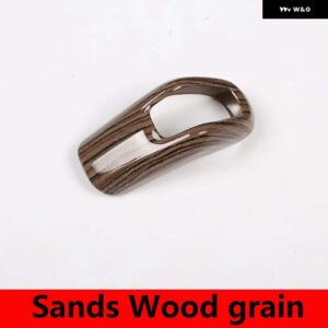 ジャガー E ペース 2018-2019 ABS マットブラック/カーボンカーギアシフトヘッドカバー トリム ステッカー オート 5色 - Sands wood grain