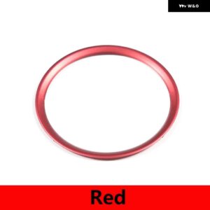 ポルシェ タイカン 2019-22 合金レッド/ブルーステアリング ホイール カバー トリム ステッカー カーインテリア - red