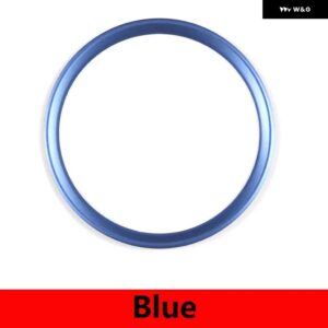ポルシェ タイカン 2019-22 合金レッド/ブルーステアリング ホイール カバー トリム ステッカー カーインテリア - blue