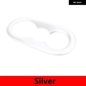 ポルシェ カイエン 2018-2023 ABS カーボン/車リアウォーターカップホルダー カバー トリム ステッカー カー - Silver
