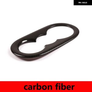 ポルシェ カイエン 2018-2023 ABS カーボン/車リアウォーターカップホルダー カバー トリム ステッカー カー - carbon fiber