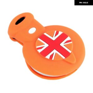 BMW カラーシリコーンキーケース リモコンキーホルダー ミニクーパー S R55 R56 R58 R59 R60 R61 装飾スタイリング - Orange