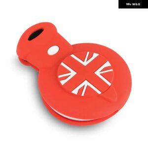 BMW カラーシリコーンキーケース リモコンキーホルダー ミニクーパー S R55 R56 R58 R59 R60 R61 装飾スタイリング - red