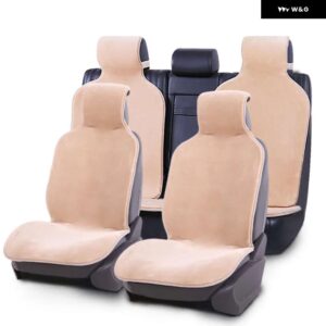 BMW カーシート カバー プロテクター 全席セット 7色 フェイクファーカーシート カバー ゴルフ 4 カーパサート B8 F10 - 1 SET BEIGE