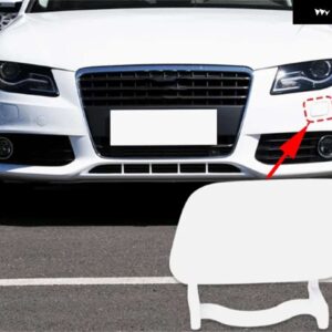 アウディ 自動フロントバンパー ヘッドライト ヘッドランプウォッシャーカバー キャップ A4 B8 40148 8K0955275 8K0955276 - white LEFT