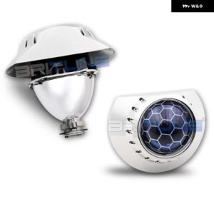 BMW HID バイキセノン プロジェクターハニカムレンズ E46 M3 クーペ/セダン/ワゴン/コンバーチブル 328I 325I 330I 320I ヘッドライト - With Silver Shrouds