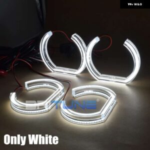 BMW ANGEL EYES F01 F02 チューニング F03 F04 730D 740D 740I 750I 760I キセノン ヘッドライト DTM スタイルスイッチバックライト - Only White