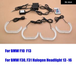 BMW LED エンジェル アイ RGB F10 E90 E87 E93 E60 E91 F30 E92 E82 ヘッドライト DTM スタイル マルチカラー ハロー リング BLUETOOTH 対応 - model 3
