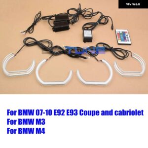 BMW LED エンジェル アイ RGB F10 E90 E87 E93 E60 E91 F30 E92 E82 ヘッドライト DTM スタイル マルチカラー ハロー リング BLUETOOTH 対応 - model 2