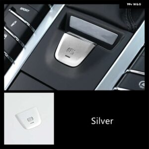 ポルシェ P ボタン ハンドブレーキパーキング装飾カバー トリムマカン 2014-2018 カースタイリング インテリア - Silver