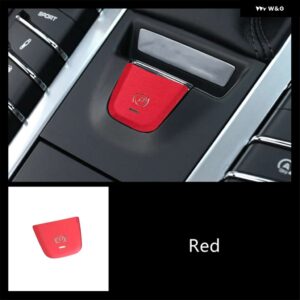 ポルシェ P ボタン ハンドブレーキパーキング装飾カバー トリムマカン 2014-2018 カースタイリング インテリア - red