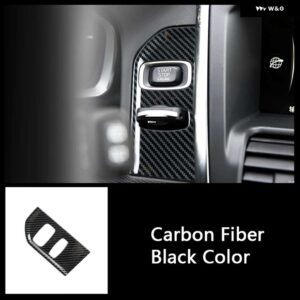 ボルボ コンソール パネル 鍵穴フレーム装飾カバー ステッカー トリム XC60 2013-2017 LHD ステンレスインテリア - carbon　fiber