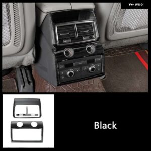アウディ ステンレスリアエアコンベントフレーム装飾カバー トリム Q7 2008-2015 カースタイリング インテリア - black