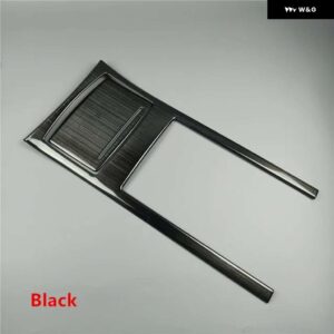 アウディ コンソール アーム レスト ボックス水カップパネル カバー カーボンカラートリム A6 C7 A7 2012-18 インテリア収納ボックスフレームトリム - black