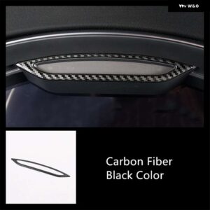 アウディ ステンレスエアコンベントカバー トリム A6 C8 2019 カーボンカラードアオーディオ スピーカー フレーム装飾 - 1 piece3