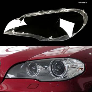 BMW フロント車高輝度 ヘッドライト シェードシェルキャップヘッドランプカバー ヘッドライト レンズ ガラスランプシェードケース X5 E70 2008 2013 - Left