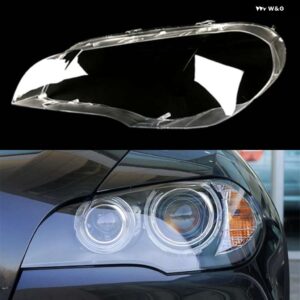BMW フロント車高輝度 ヘッドライト シェードシェルキャップヘッドランプカバー ヘッドライト レンズ ガラスランプシェードケース X5 E70 2008 2013 - Left2