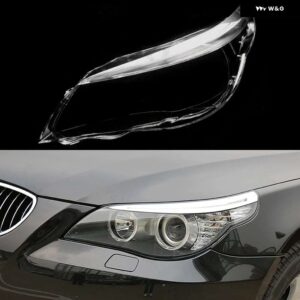 BMW オートライトケース 5シリーズ E60 E61 520I 523 525 530I 2004 2010 フロント ヘッドライト レンズ カバー ランプシェードガラスキャップシェル - Low No Hole Left