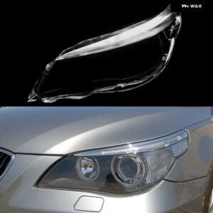 BMW オートライトケース 5シリーズ E60 E61 520I 523 525 530I 2004 2010 フロント ヘッドライト レンズ カバー ランプシェードガラスキャップシェル - Low No Hole Left2