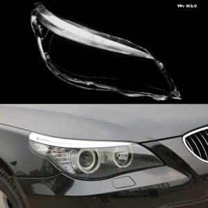BMW オートライトケース 5シリーズ E60 E61 520I 523 525 530I 2004 2010 フロント ヘッドライト レンズ カバー ランプシェードガラスキャップシェル - Low No Hole Right3