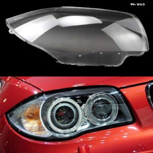 BMW 交換用ガラス ヘッドライト ケース シェルキャップクリアランプシェードレンズ カバー 1シリーズ E87 120I 39753 - right