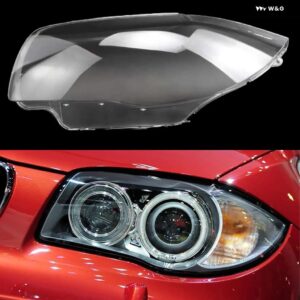 BMW 交換用ガラス ヘッドライト ケース シェルキャップクリアランプシェードレンズ カバー 1シリーズ E87 120I 39753 - Left3