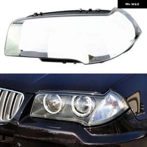 BMW 自動クリアランプケース X3 E83 2006 2010 ガラスレンズ シェルフロント ヘッドライト カバー ライトハウジングランプキャップランプシェード - Left2