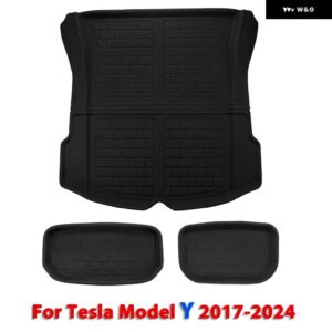 テスラ フロアマット トランクマット モデル 3 Y 2024 2017 駆動 RHD LHD 全ウェザー型フロアライナー カー - model y Luggage pad