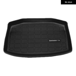 テスラ TPE リアトランクマットモデル 3 2017-2021 防水パッド パッド カーゴライナートランクトレイフロアマット