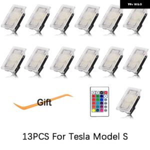 テスラ RGB LED ライト電球キットムードランププロジェクタートラン クランプ リモコンインテリアモデル Y 3 XS - Colour 13pcs with RC