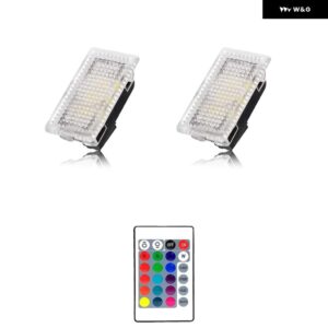テスラ RGB LED ライト電球キットムードランププロジェクタートラン クランプ リモコンインテリアモデル Y 3 XS - Colour 2pcs with R-C