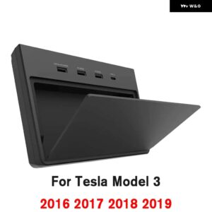 テスラ USB ハブ 5 IN 1 ポート モデル Y 3 2016-20 ダッシュカムセントリーモードビューア USB ハブドングル USB - Model 3 2016 to 2019