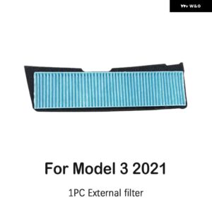 テスラ エアフローベントカバー メルトブローエアインレットエアフィルター トリムオートモデル 3 2016-21 - H For 3 2021