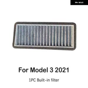テスラ エアフローベントカバー メルトブローエアインレットエアフィルター トリムオートモデル 3 2016-21 - I For 3 2021