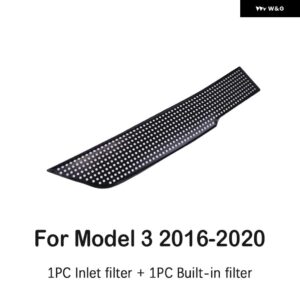 テスラ エアフローベントカバー メルトブローエアインレットエアフィルター トリムオートモデル 3 2016-21 - A For 3 2016-2020