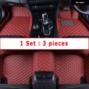 BMW RHD フロアマット 5シリーズ G30 2017-22 カーペットカバー カスタム自動車インテリア - RHD 3pcs wine red