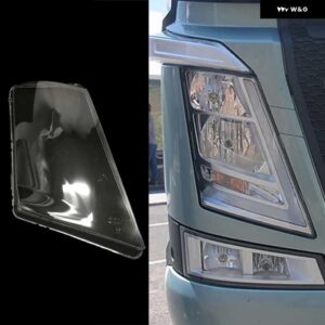 ボルボ オートライトキャップ FM460 FM440 トラックフロント ヘッドライト カバー ランプカバー クリアランプシェルガラスレンズ ケース - right