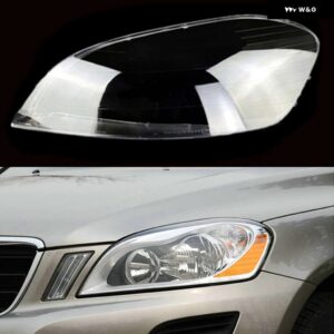 ボルボ XC60 2009 2013 クリアランプシェードヘッドランプカバー ランプシェード ヘッドライト シェルカバー レンズ プレキシガラスライトキャップ - Left3