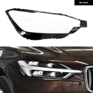 ボルボ XC60 2018 2024 クリアランプシェードヘッドランプカバー ガラスランプシェードフロント ヘッドライト メガネシェルカバー レンズ - right