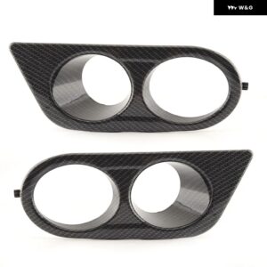 BMW フォグライト カバー E46 M3 2001-2006 光沢ブラック フォグランプ グリルフレーム周囲エアダクト フォグランプ フードカーボン - Carbon Fiber L and R