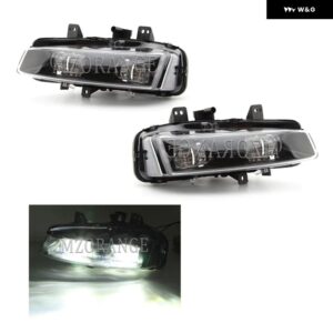 ランドローバー LED フォグランプ ヘッドライト レンジローバー イヴォーク 2011 2012 2013-2015 フォグランプ カバー グリル ベゼル アセンブリ - Smoked LED L and R