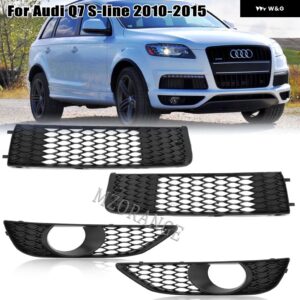 アウディ フォグランプ カバー Q7 4L S ライン 40148-2015 フォグライト グリル レーシング グリル ヘッドライト メッシュ - 4PCs