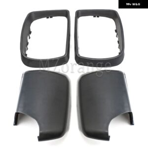BMW サイドミラー カバー キャップ E53 X5 2000-2006 ドアウイングミラー ホルダー バックミラー トリム リングハウジングフレーム 51168256321 - L and R2
