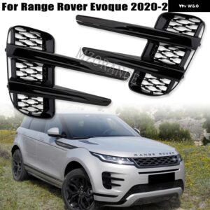 ランドローバー レンジローバー EVOQUE 2019-21 フォグランプ カバー グリル ヘッドライト ストリップ トリム フォグランプ グリルカー - black 1 pair