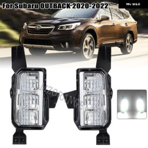 スバル LED フォグライト アウトバック 2020 2021 2022 ヘッドライト フォグランプ フロント フォグライト 米国バージョン 8 - 1 pair fog