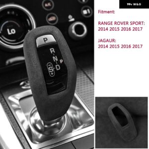 ジャガー レンジローバー スポーツ XEL 2014-2022 ディスカバリーイヴォーク 2020-2022 スエード ギアシフト ノブカバー シェ - Grey Older